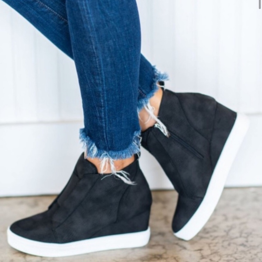 Hidden Wedge High Top Booties